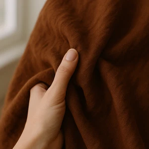 Saddle Brown Linen Fabric by the Yard – Clothing, Curtains, Upholstery & Crafts - Picture 1 of 10
