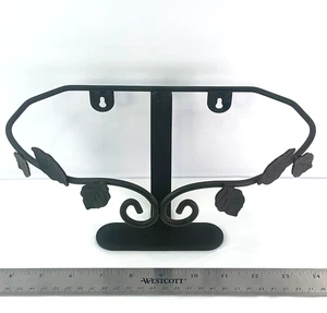 Longaberger Wrought Iron Wall Basket Hanger 9"-W 5"-D  Foundry Collection Nice - Picture 1 of 6