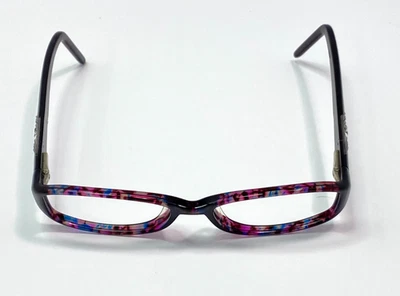 Marcos de gafas Tura vintage MOD.667 PUR 52□16 135 mm púrpura jaspeado, diamantes de imitación Foto 1 de 4