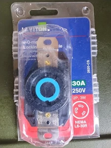 LEVITON Plus Pro V-O-max Presa di bloccaggio 30A 250V 2620-CS - Foto 1 di 4