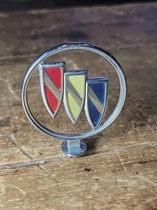 Vintage Buick Hood Ornament Topper Emblem Badge Tri-shield Logo 2" Diameter - Picture 1 of 4