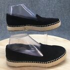 Dr.Scholl's Shoes Womens 7.5 M Espadrille Slip on Sneaker Black Suede Perforated