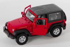 BLITZ VERSAND Jeep Wrangler Rubicon rot / red Welly Modell Auto 1:34-39 NEU OVP - Picture 1 of 1