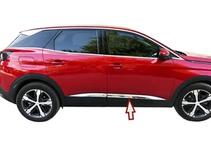 Juego de listones de puerta de acero inoxidable decorativos cromo para Peugeot 3008 II a partir de 2016 - Imagen 1 de 3