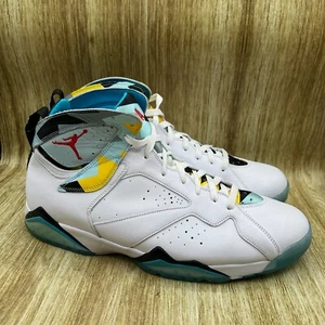 Men's Size 15 - Nike Air Jordan 7 Retro N7 White Basketball Sneakers 744804-144 - Picture 1 of 9
