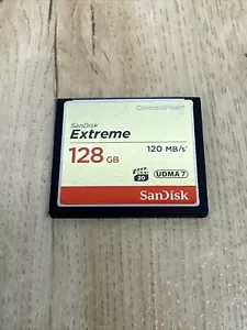 SanDisk 128GB Extreme Compact Flash Card Speed Up To 120MB/s UDMA7 with Tracking - Picture 1 of 2