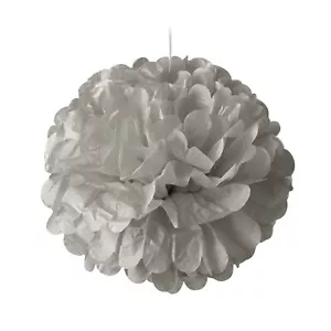 Silver Tissue Paper Pom Poms - 12in. - 5 Pieces/Pkg. (pm-892311299) - Picture 1 of 1