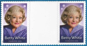 USA Sc. 5976 (F) Betty White 2025 MNH H pair gutter - Picture 1 of 1