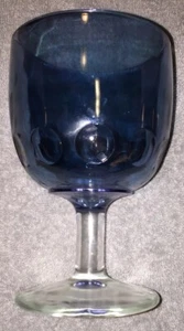 6” Blue Thick Glass Goblet - Stemware - Bild 1 von 11