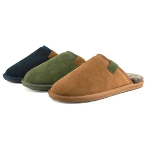 Pantuflas sin cordones de mula de piel de oveja 3 colores tallas 8-12 - Imagen 1 de 22