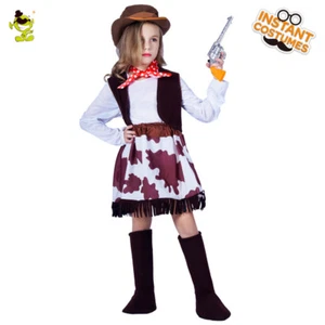 Cool Cowboy Costume for Girls Kid Dress Up Western Cowboy Outfits for Role Play  - Picture 1 of 5