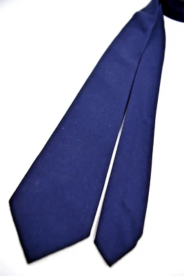 Corbata de Colección Años 40 50 Rhynecliffe Azul Sólido Suave Rayón Corbata Ajustada 53" x 2.25" Foto 1 de 4