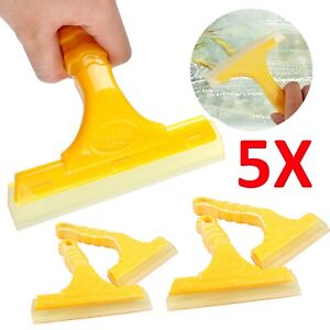 5pcs Silicone Home Office Car Water Wiper Squeegee Blade Wash Window Glass Clean