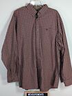 Panhandle Slim Men's Brown Plaid Long Sleeve Country Western Shirt Size Large 