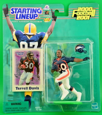2000-2001 NFL alineación inicial Terrell Davis Denver Broncos nuevo en caja Foto 1 de 2