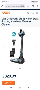 VAX ONE PVR blade 4 pet dual battery cordless vacuum cleaner - Picture 1 of 14