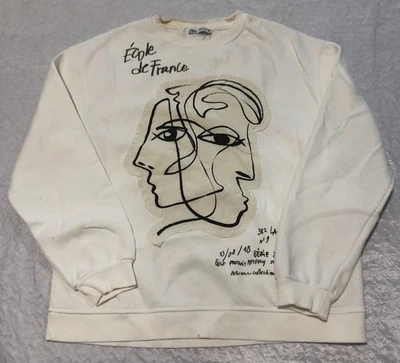 Sudadera Zara 3D Art-to-Wear Gráfica Crema Para Mujer Talla Pequeña Foto 1 de 4