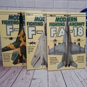 Modern Fighting Aircraft Large Size HB Books,F/A-18, F-14, F-111, 3 Books 3,7,8 - Foto 1 di 12