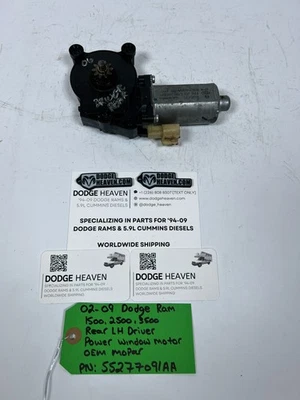 Motor de ventana eléctrica trasero izquierdo Dodge Ram 2002-2009 OEM 55277091AA Foto 1 de 4