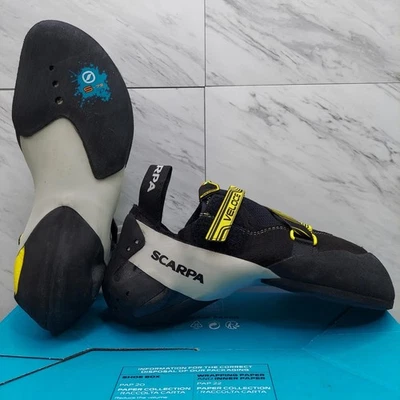 Zapatos de escalada en roca Scarpa Veloce L negro blanco amarillo para hombre talla 11 70065-001 Foto 1 de 4