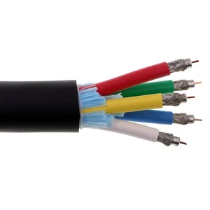 BELDEN 7712A DIGITAL COAX SNAKE CABLE, RG-6, 5-COAX, 18AWG, PVC JACKET, PER-FOOT - Picture 1 of 2