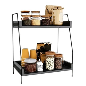 Kitchen Counter Shelf Coffee Condiment Storage Standing Station Organiser - Picture 1 of 10