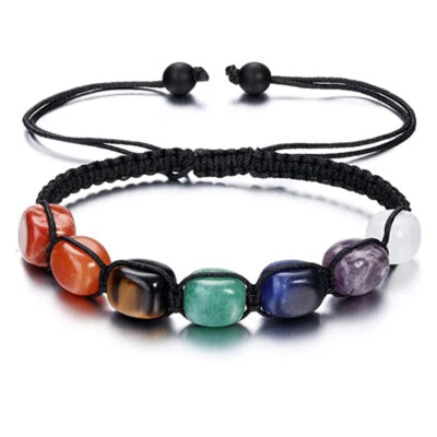 Chakrenarmband 7 Chakren Chakra Armband Natur Steine Reiki Energie Heilung - Bild 1 von 3