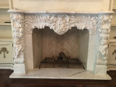 意大利大理石壁炉 Angeles And Cherub Bella Gigi Hadid Estate LeBelvadier — 第 1/4 张图片