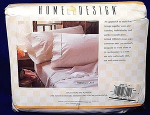 NIP Vintage White Home Design Rebecca Lace premium full Sheet Set - Picture 1 of 1