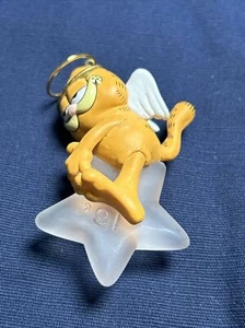 Hallmark 3" Wahrzeichen Humor Garfield Katze Engel auf Stern Figur Ornament - Bild 1 von 3