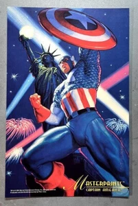1994 FLEER / MARVEL MASTERPRINTS CAPTAIN AMERICA (NM) HILDERBRANDT BROS. ART * - Picture 1 of 2
