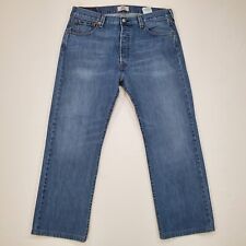 Levis Jeans Mens 35x28 Blue 501 Original Straight Leg Button Fly Denim Vintage