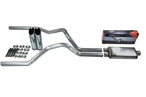 Ford F-150 Truck 98-03 2.5" Dual Exhaust Flow II Stainless Muffler Slash Tip - Picture 1 of 4
