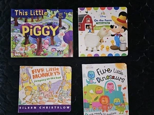 Lot of 4 Children's Picture Learning Books Hardcover Touch And Feel Counting - Imagen 1 de 4