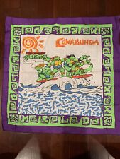 1990 Teenage Mutant Ninja Turtles TMNT COWABUNGA Bandanna Handkerchief VTG