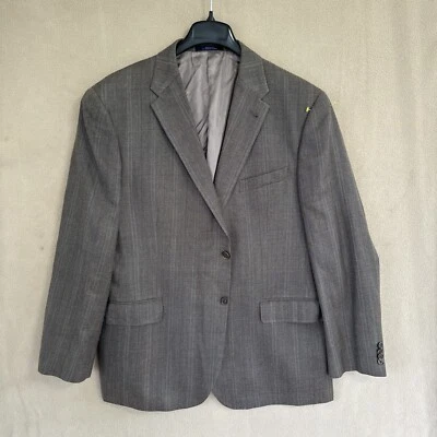 Abrigo Deportivo Joseph Abboud Hombre 46R Seda y Lana Marrón Tweed 2 Botones Doble Ventilación Foto 1 de 4