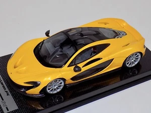 1/18 Tecnomodel McLaren P1 en jaune brillant avec roues argentées one off carbone - Photo 1/8
