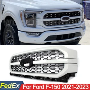 For Ford F-150 F150 Platinum 2021-2023 YZ/Z1 Oxford White Front Bumper Grille US - Picture 1 of 16