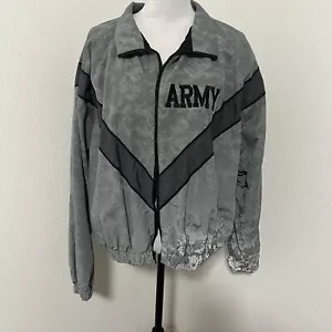 SKILCRAFT JWOD US Army Windbreaker IPFU Jacket Reflective Medium Short Vtg EUC - Picture 1 of 13