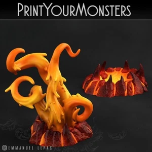 Infernal Magma Tentacle Pool DnD RPG Legion Terrain Scenery Tabletop Miniatures - Picture 1 of 2