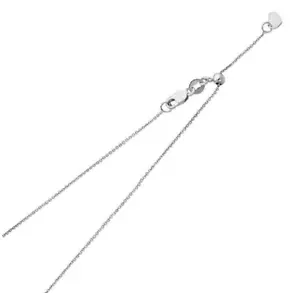 Collana regolabile Lunghezza Catena Anello Giallo Solido 1 mm 1,8 grammi - Foto 1 di 3