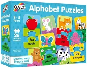 Galt Alphabet Puzzles - Fun and Colourful Early Learning 2 Pc Jigsaw Puzzles... - Picture 1 of 5