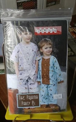Oop Fishsticks sewing pattern Pajama Party PJs shorts kid sizes 1-5 NEW - Image 1 of 2