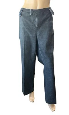 Pantalones de mezclilla Soft By Avenue negros de pierna ancha para mujer talla 16 Coastal Cowgirl Academia Foto 1 de 4