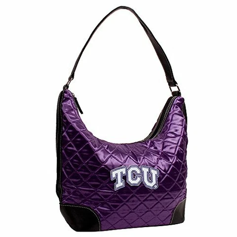 NCAA TCU Horned Frogs Quilted Hobo Bag, Purple Cover