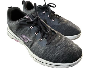 Women's Skechers Go Golf Walk 5 Golf Shoes - Black/Pink Size 8 - Picture 1 of 6
