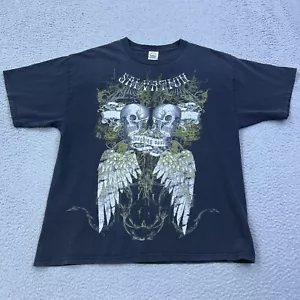 Y2K Salvation Shirt Herren XL schwarz Laughing Soul Skulls Flügel Grunge Skate Punk* - Bild 1 von 12