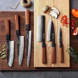 Cuchillos de cocina KEEMAKE afilados de acero inoxidable cuchillo de chef rebanar cubiertos herramientas - Imagen 1 de 46