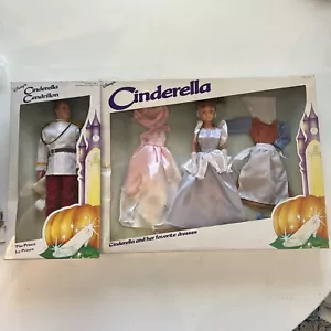 2x Bikin Disney 12"" Aschenputtel + Die Prinzpuppe Lot brandneu Lot - Bild 1 von 18