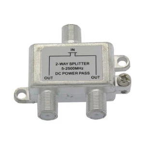 2Way 2.5GHz Satellite TV Signal Splitter DC Power Pass - Picture 1 of 1